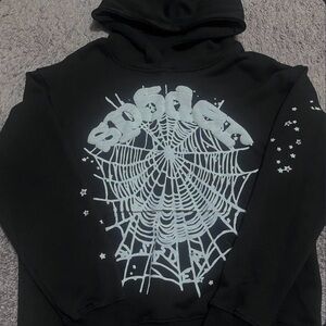 Black Graphic Hoodie with Web Design
